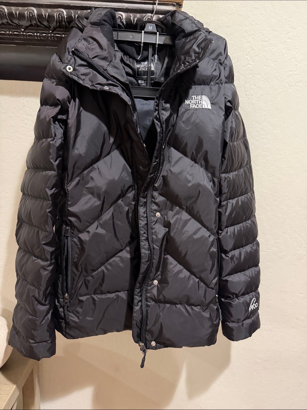 The North Face Black Women's Quilted Down Puffer Jacket with Hood